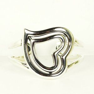 Barry Kieselstein-Cord Sterling Silver Double Heart Wide Cuff Bracelet